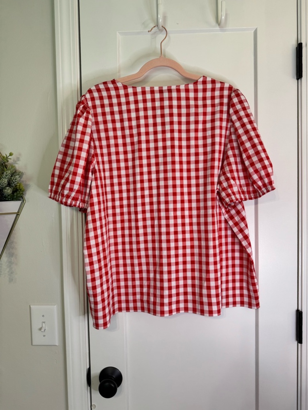 Rose & Olive Red Check Top - Picture 6 of 6